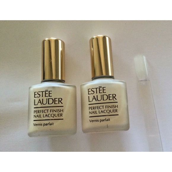 2x ESTEE LAUDER Perfect Finish Nail Polish SHEER NUDE ~ Vintage - Picture 3 of 9